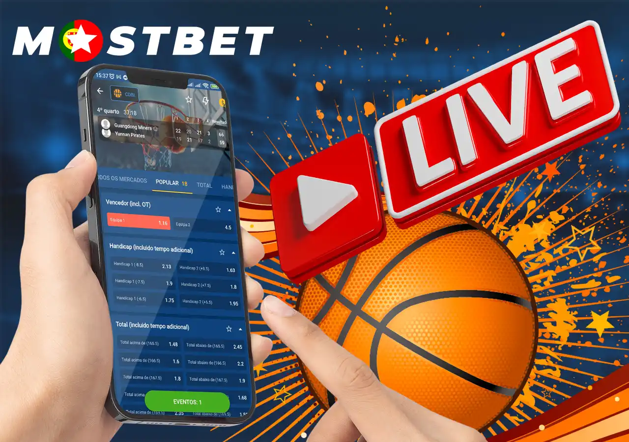 Faça uma aposta no basquetebol em tempo real na MostBet