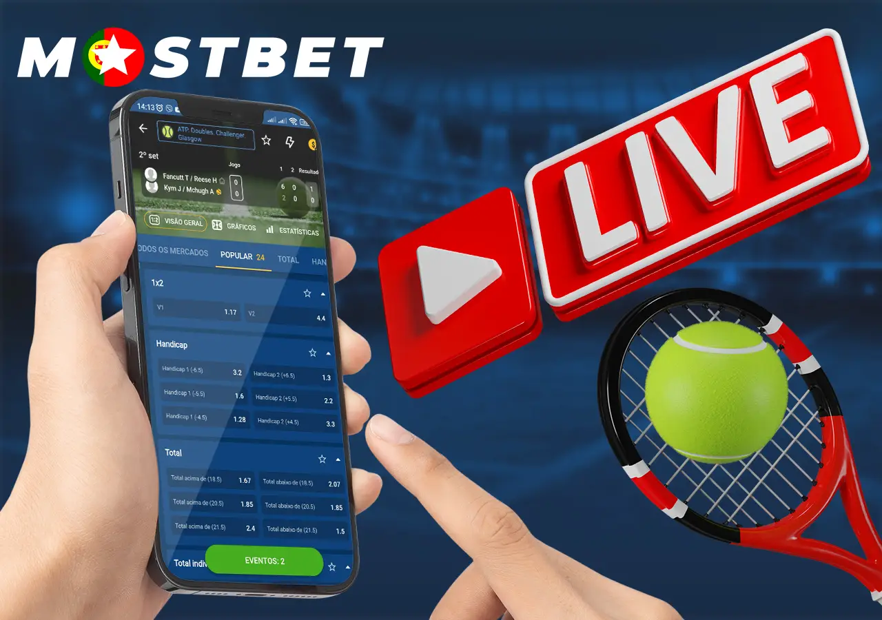Faça uma aposta no tênis em tempo real na MostBet