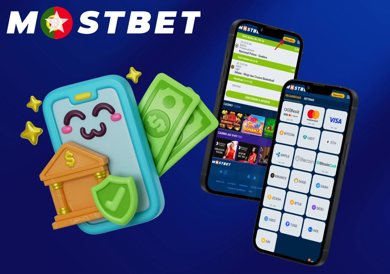 instruções passo a passo para efetuar o seu primeiro depósito no Mostbet