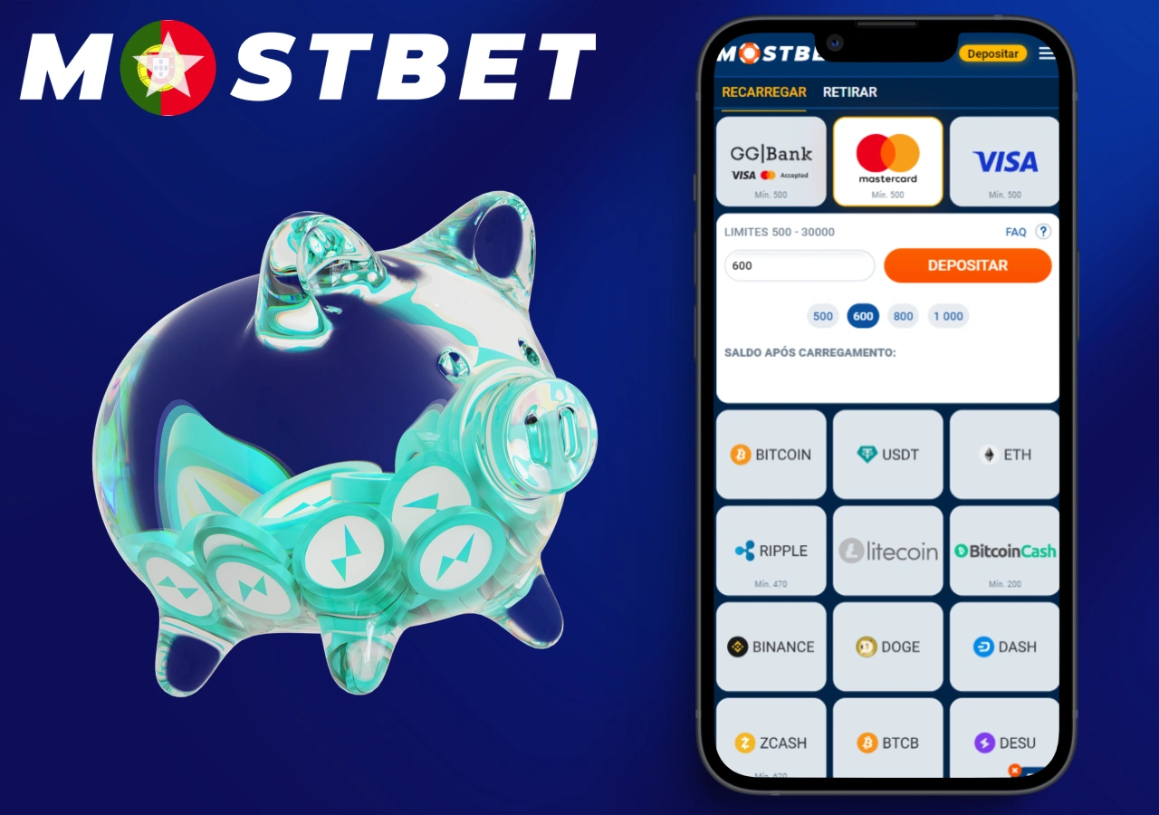 os carregamentos de conta subsequentes são efectuados através da secção Depósito